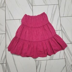 VIntage y2k Boho Pink Tiered Midi Skirt size XL